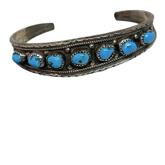 Navajo Jewelry - Signed “Y” Navajo Sterling Silver Cuff 6”